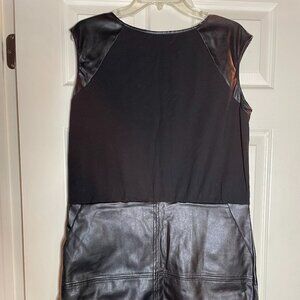 Gabrielle Union Faux Leather Sheath Dress with Fringe